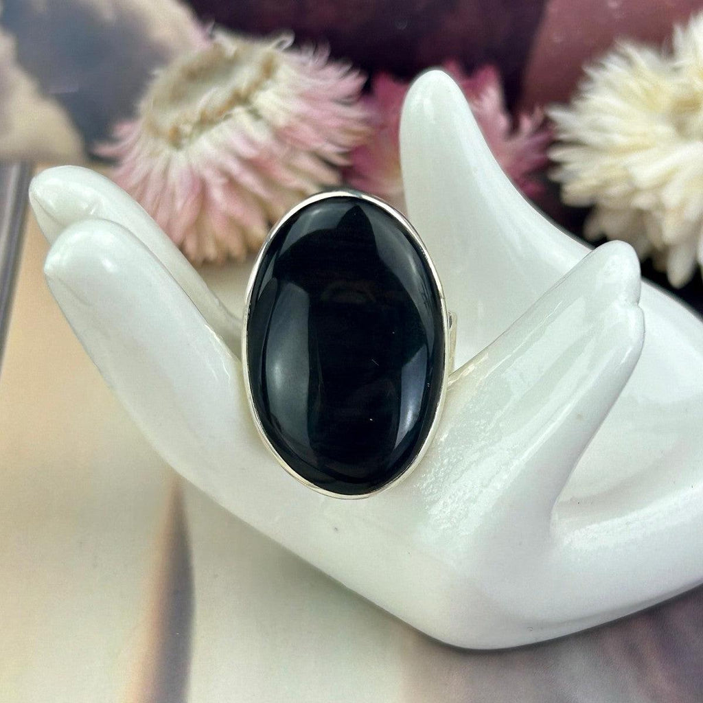 Unisex Obsidian Ring