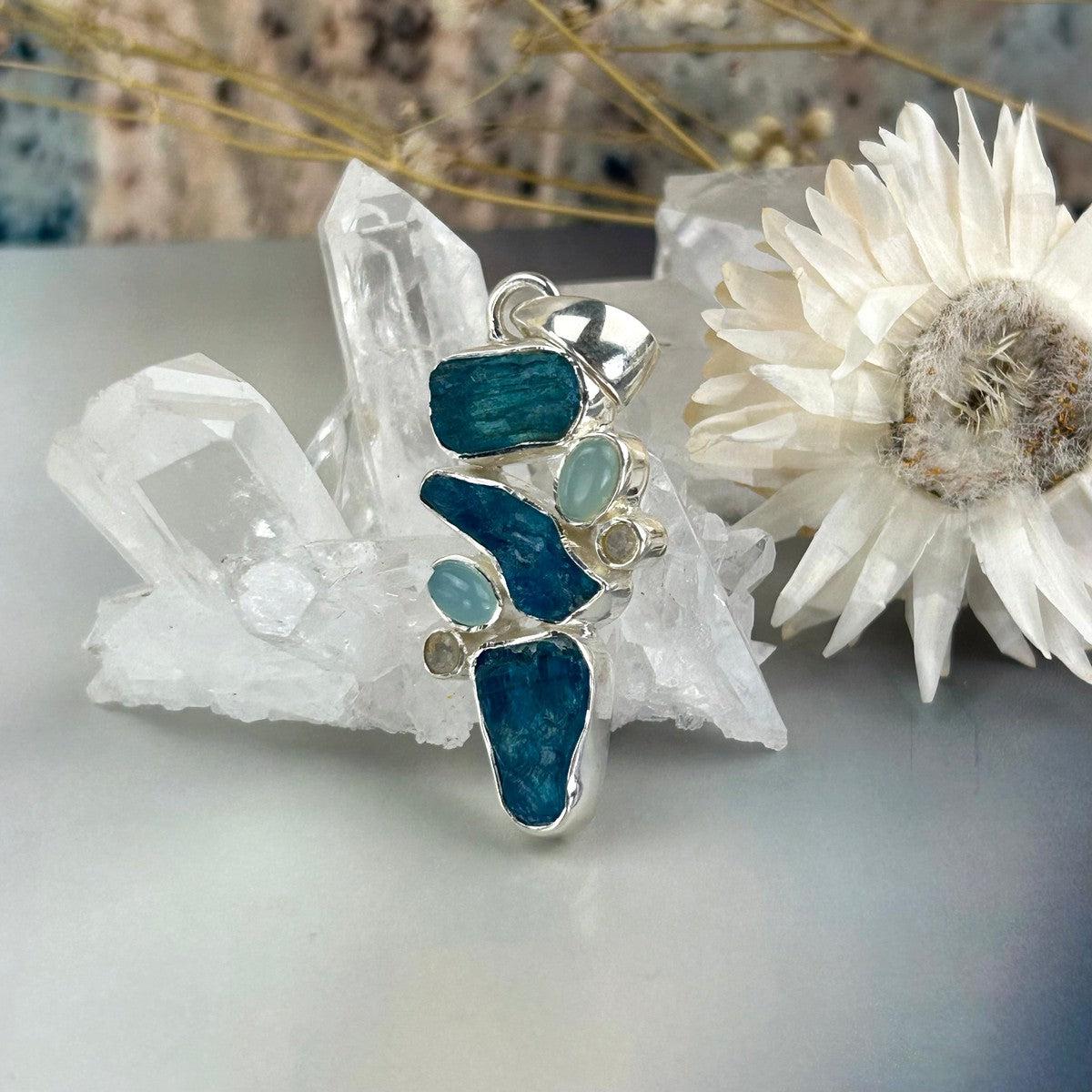 Multi Crystal Cluster Pendant
