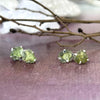 Moldavite Small Raw Studs