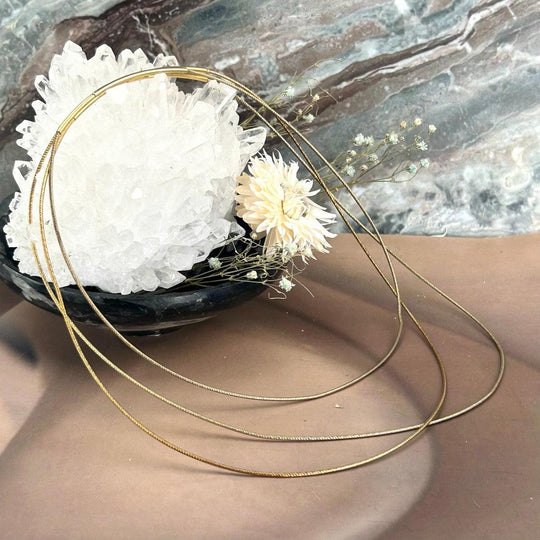 Omega Diamond Cut 9ct Gold Necklace 1.25mm