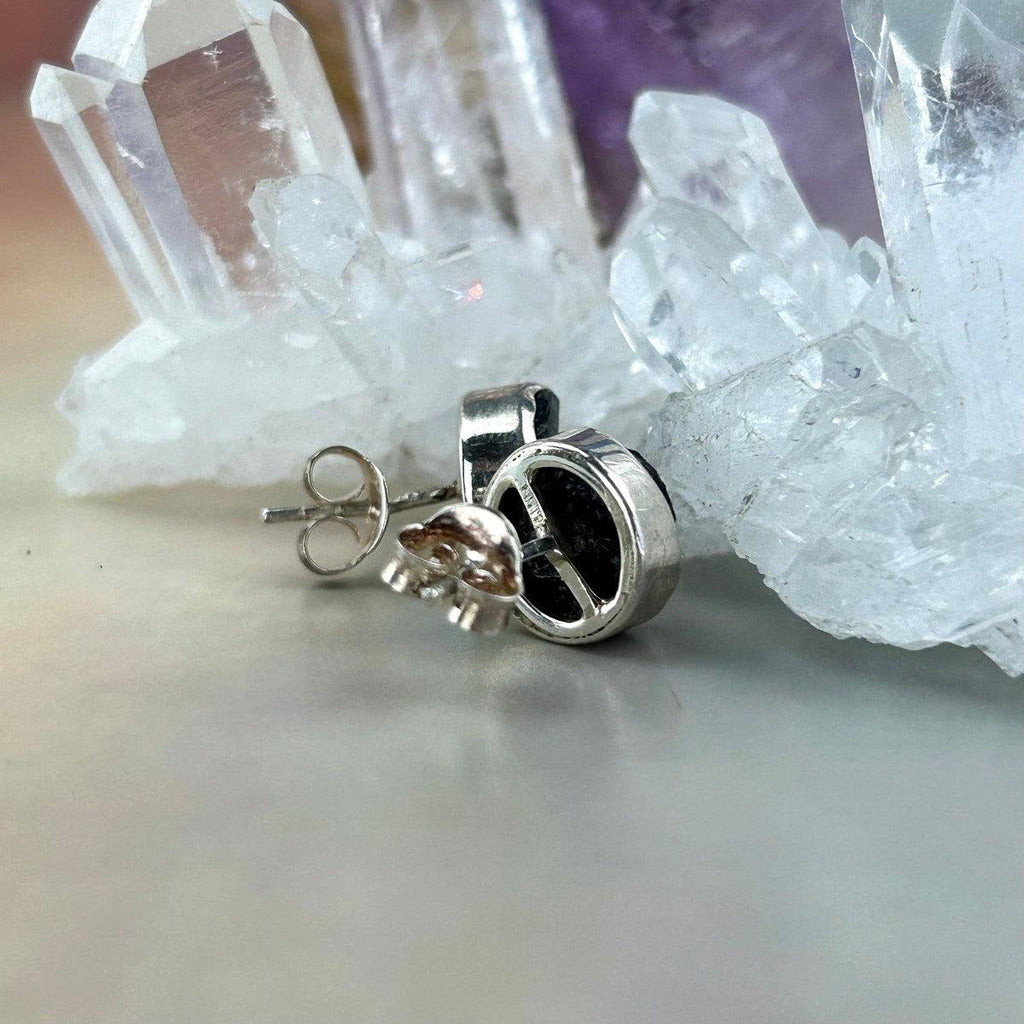 Black Crystal Stud Earrings