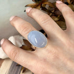 Blue Chalcedony Oval Ring