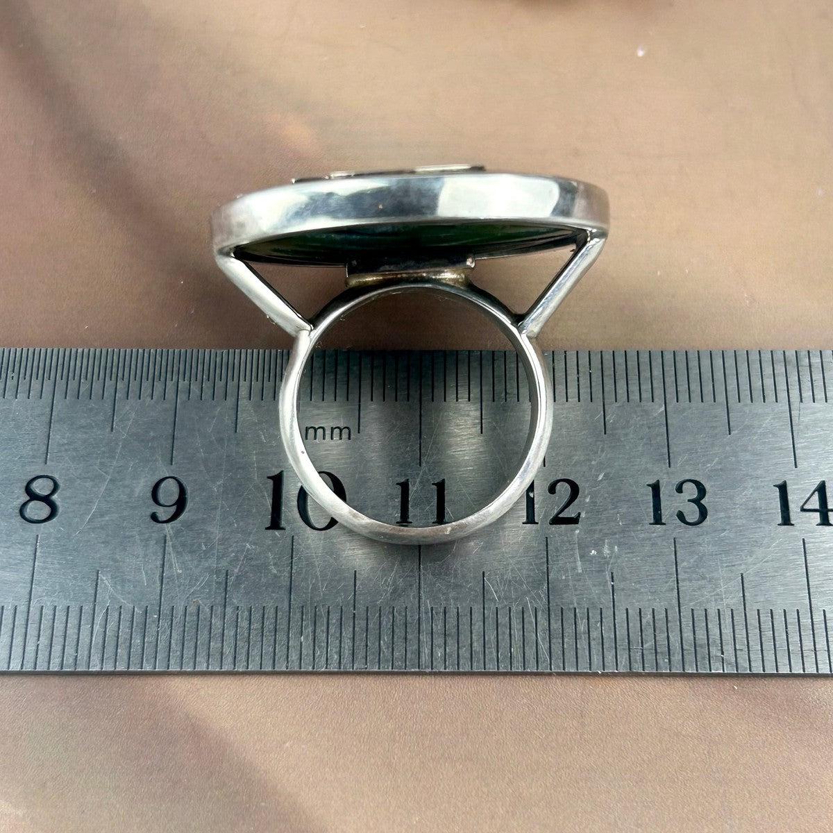 Large Jade Disc Ring