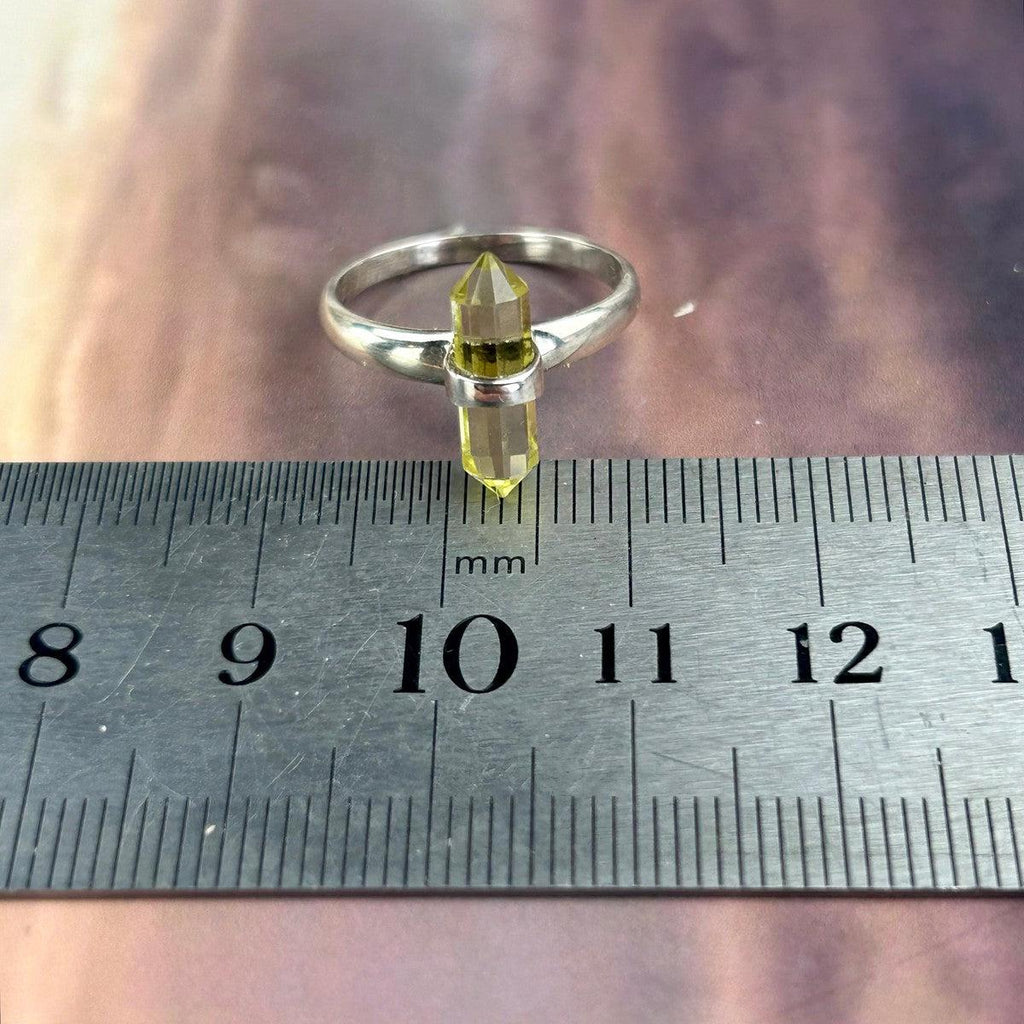 Double Point Crystal Ring