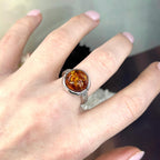 Women's Orange Amber Ring