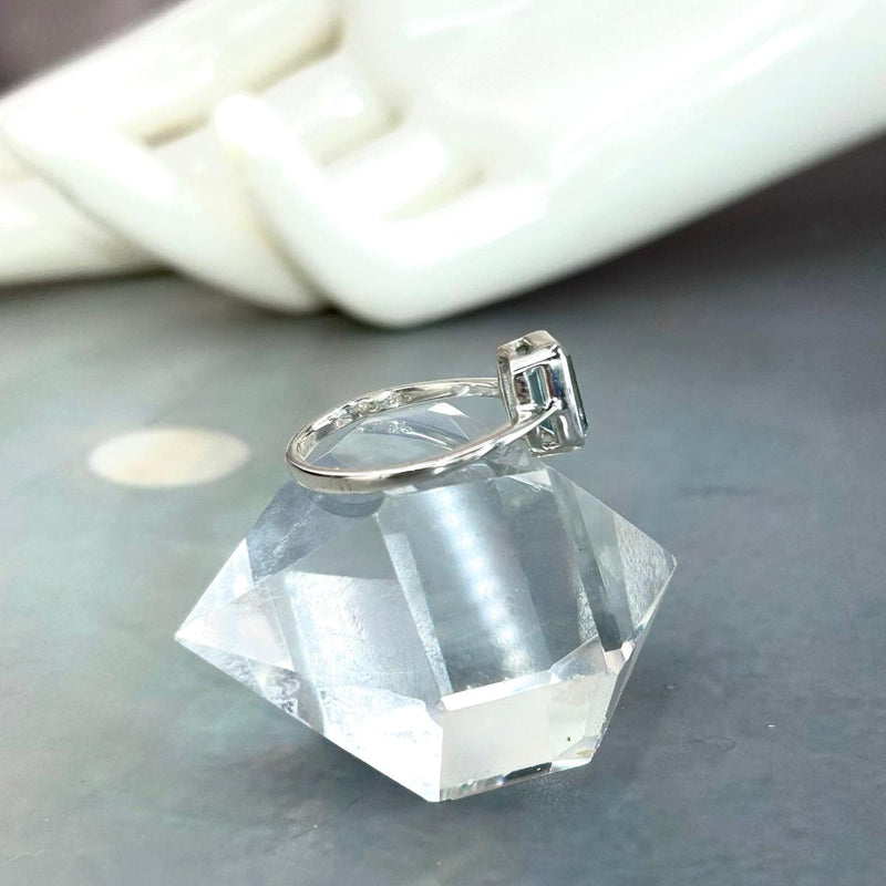 Assorted Gemstone Emerald Cut Ring