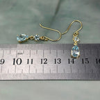 Blue Topaz Dangly Earrings