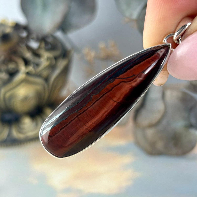 Burgundy Red Crystal Pendant