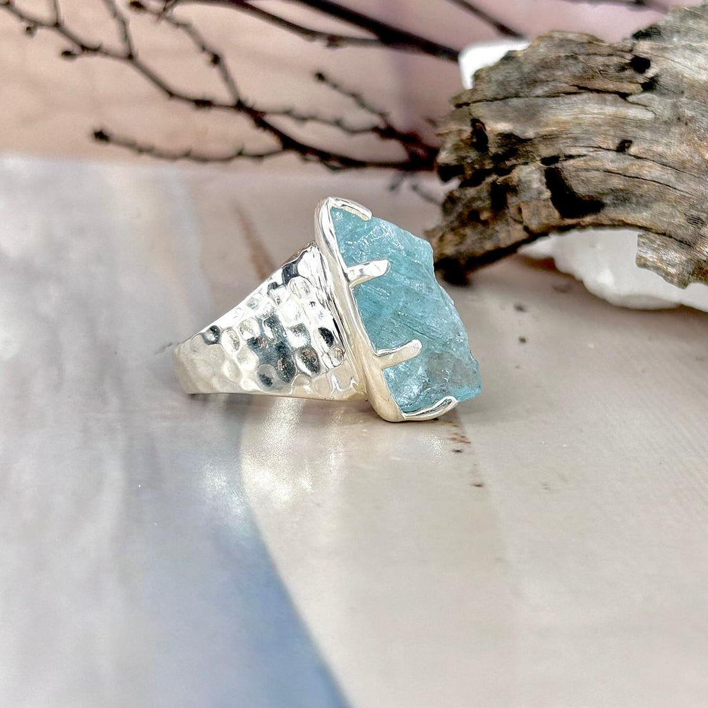 Unpolished Gemstone Large Ring