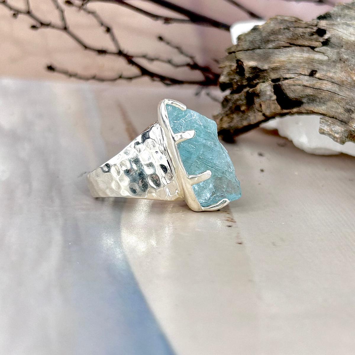 Unpolished Gemstone Large Ring