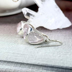 Silver Rose Quartz Earrings
