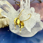 Amethyst In Yellow Gold Earrings