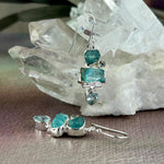 Raw And Faceted Gemstone Earrings
