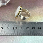 Rectangle Moonstone Silver Ring