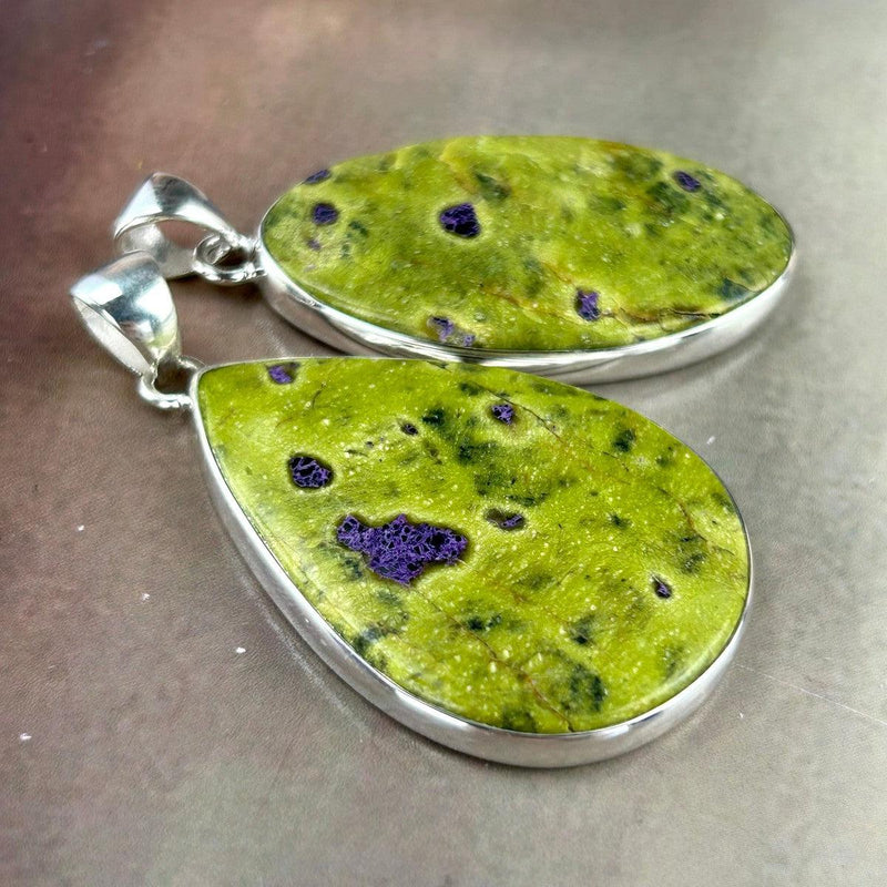 Serpentine And Stitchtite Pendant