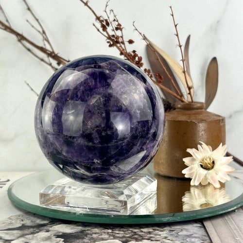Amethyst Flower Crystal Ball