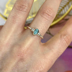 Small Size Labradorite Ring