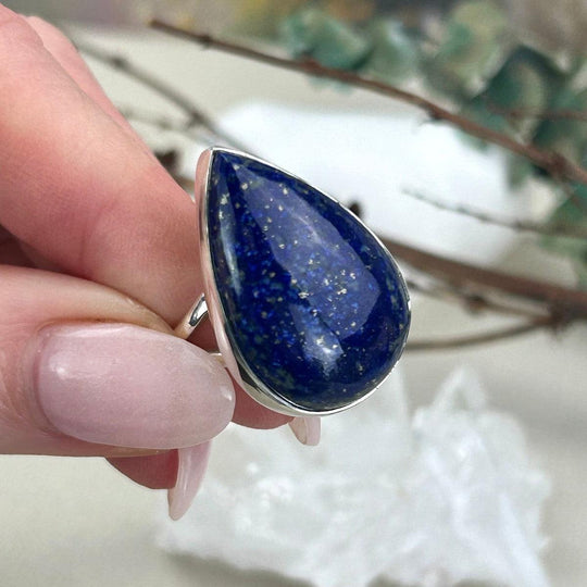 Lapis Lazuli Teardrop Ring