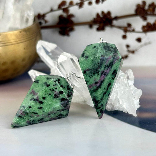 Ruby Zoisite Pendulum