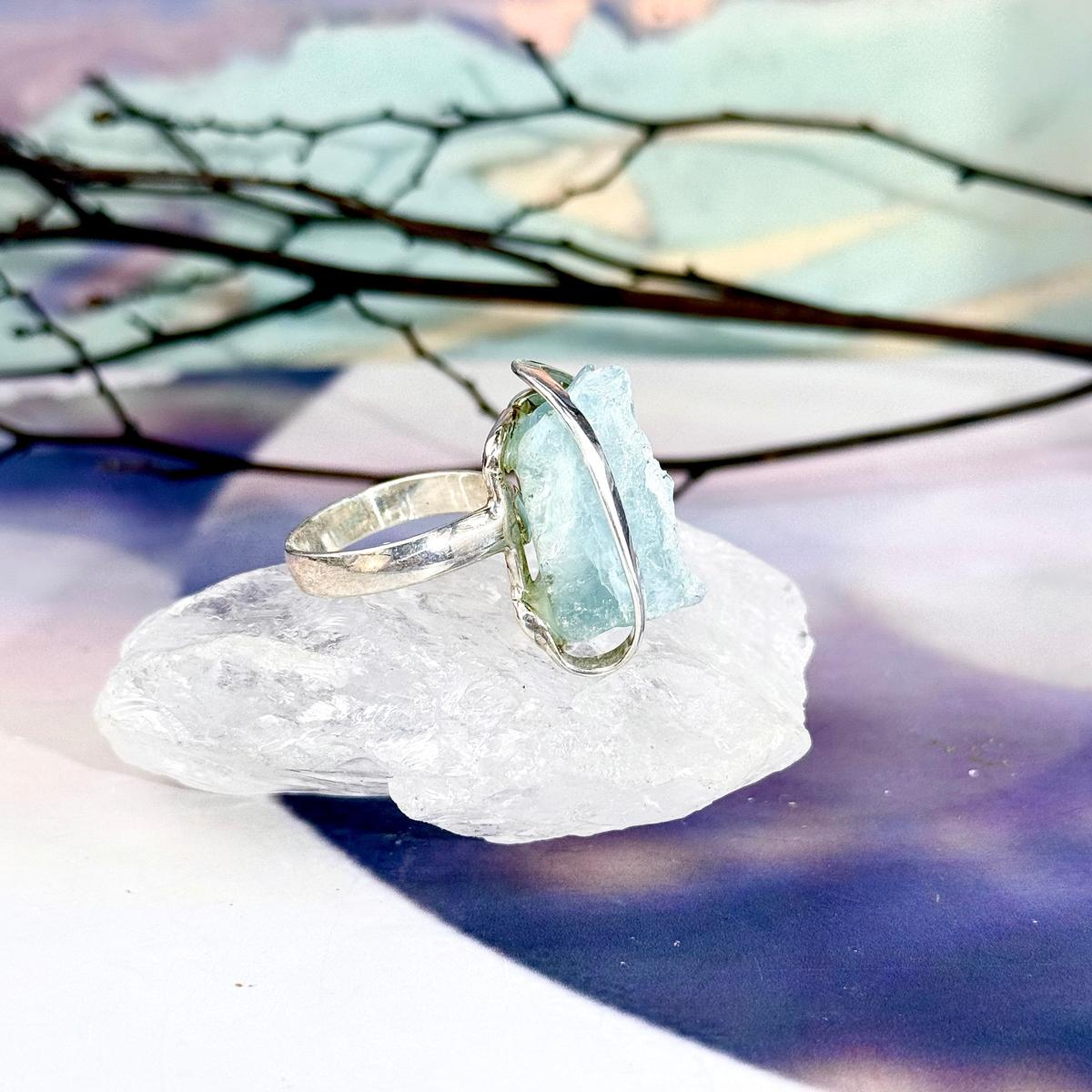 Raw Stone Sterling Silver Ring