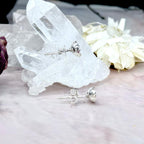 Sterling Silver Ruby Stud Earrings