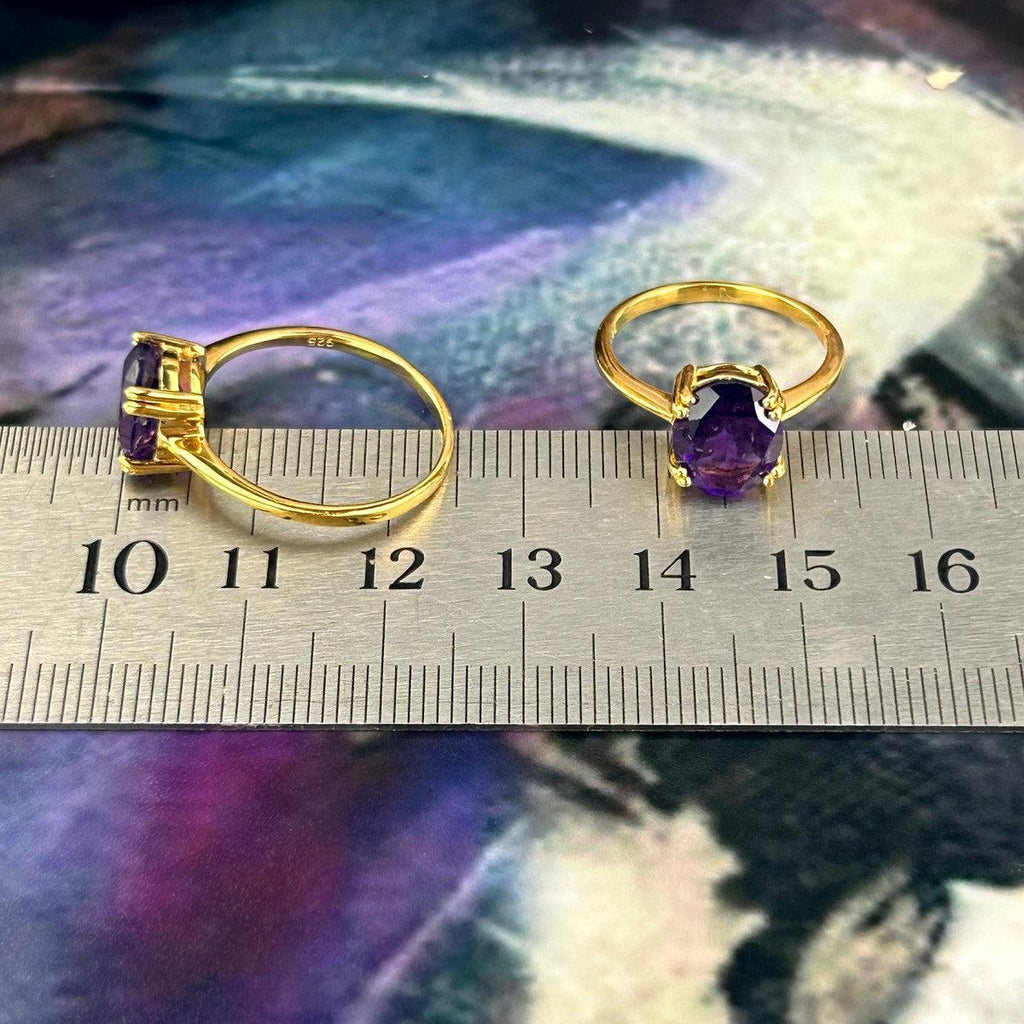 Amethyst Yellow Gold Ring