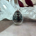 Detailed Sterling Silver Garnet Ring