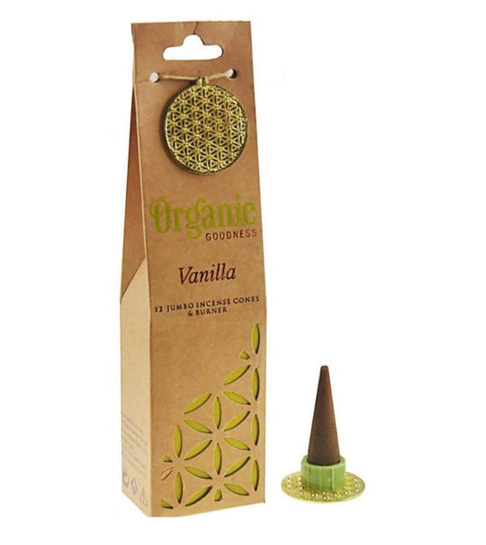 Organic Goodness Masala Incense Cones & Burner Vanilla