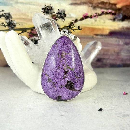 Purpurite Teardrop Large Pendant