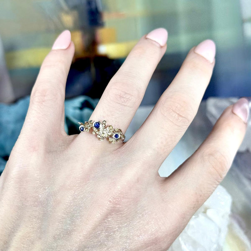 Coral Sapphire Ring