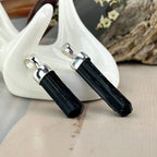 Black Tourmaline Crystal Bar Pendant