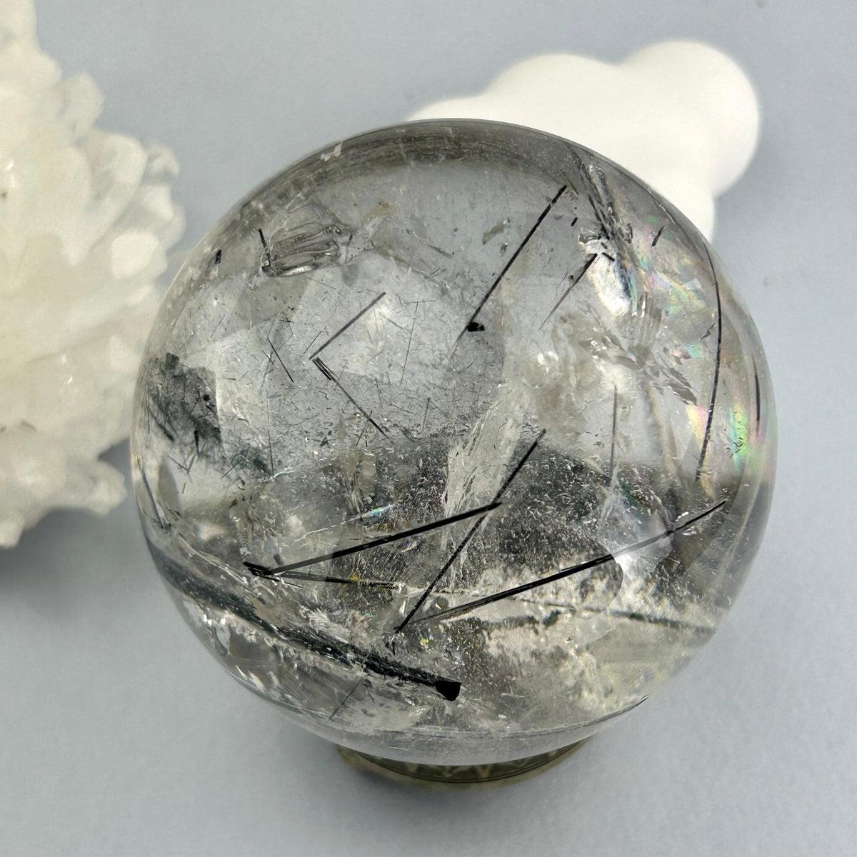 Tourmalated Quartz Crystal Ball