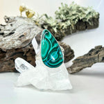 Malachite Elongated Teardrop Ring