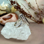 Elongated Oval Dark Stone Ring