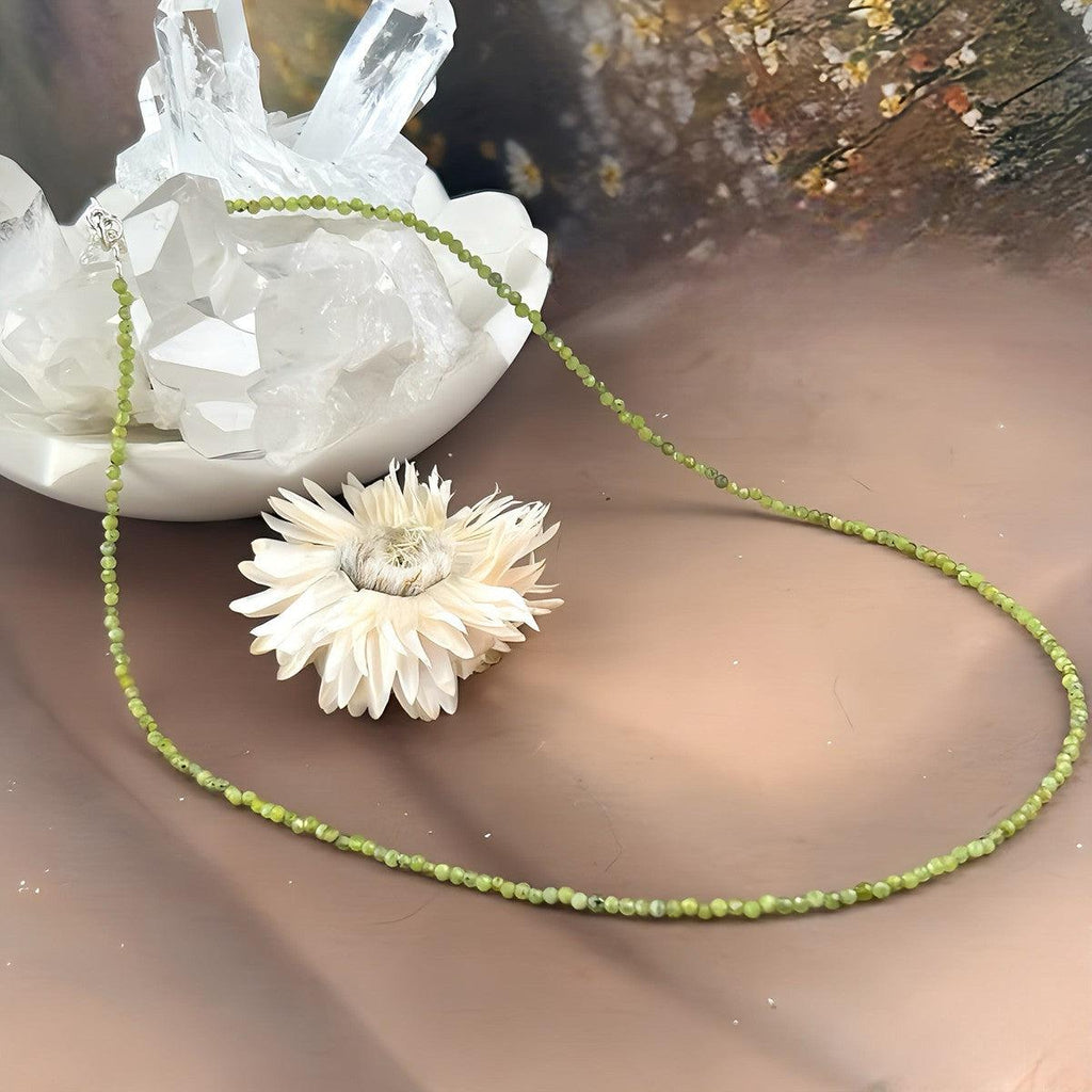 Green Crystal Bead Necklace