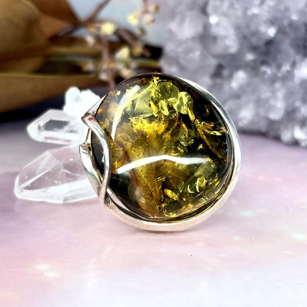 Large Baltic Amber Ring