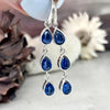 Kyanite Teardrop Triple Drop Earrings