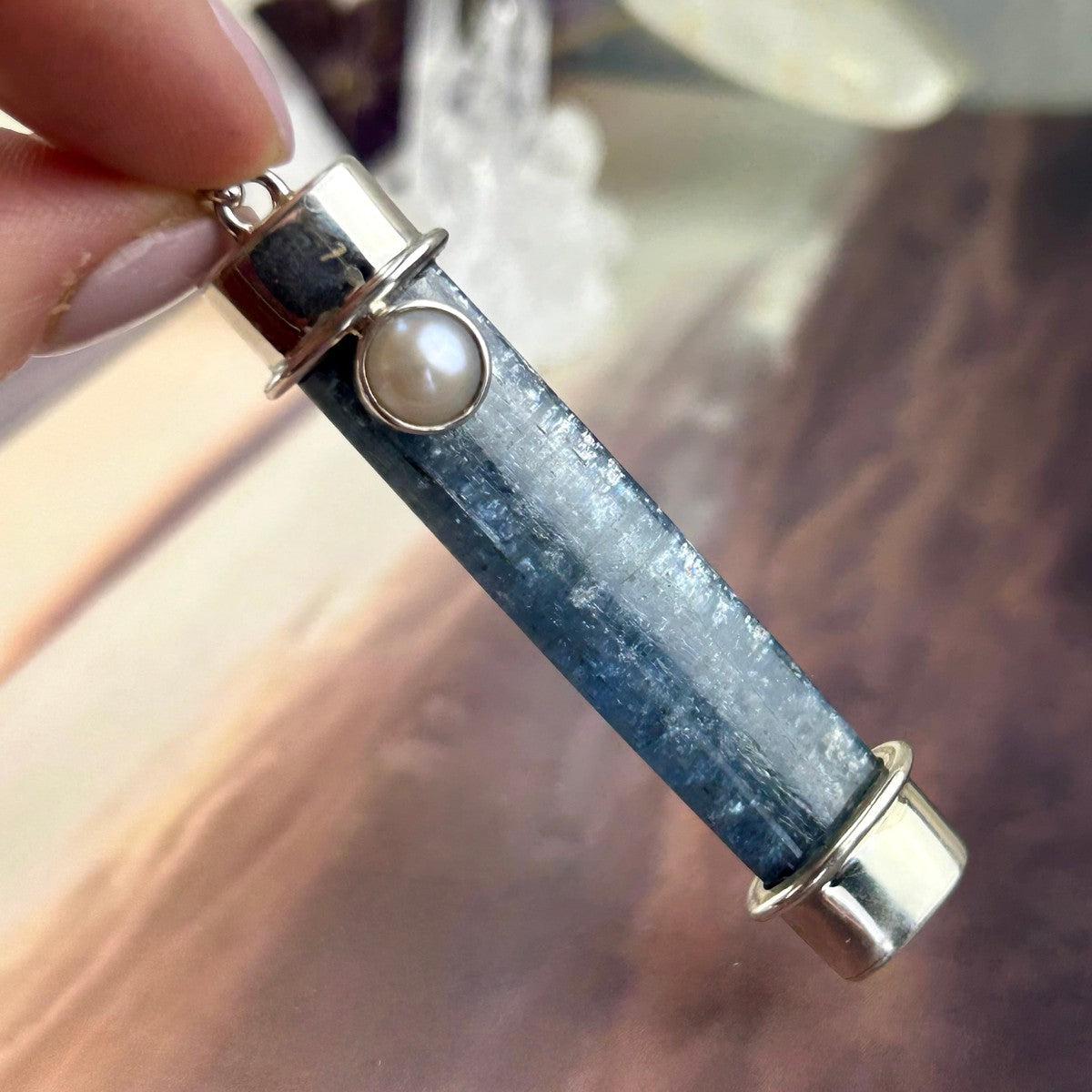 Blue Kyanite Crystal Pendant