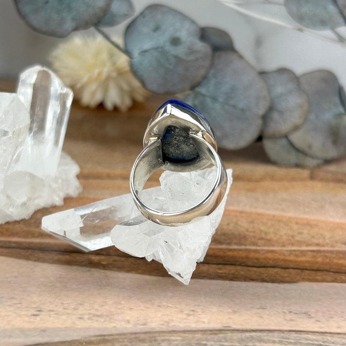 Blue And Gold Crystal Ring
