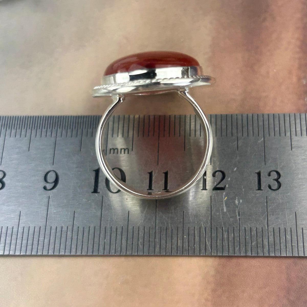 Bright Colour Carnelian Ring