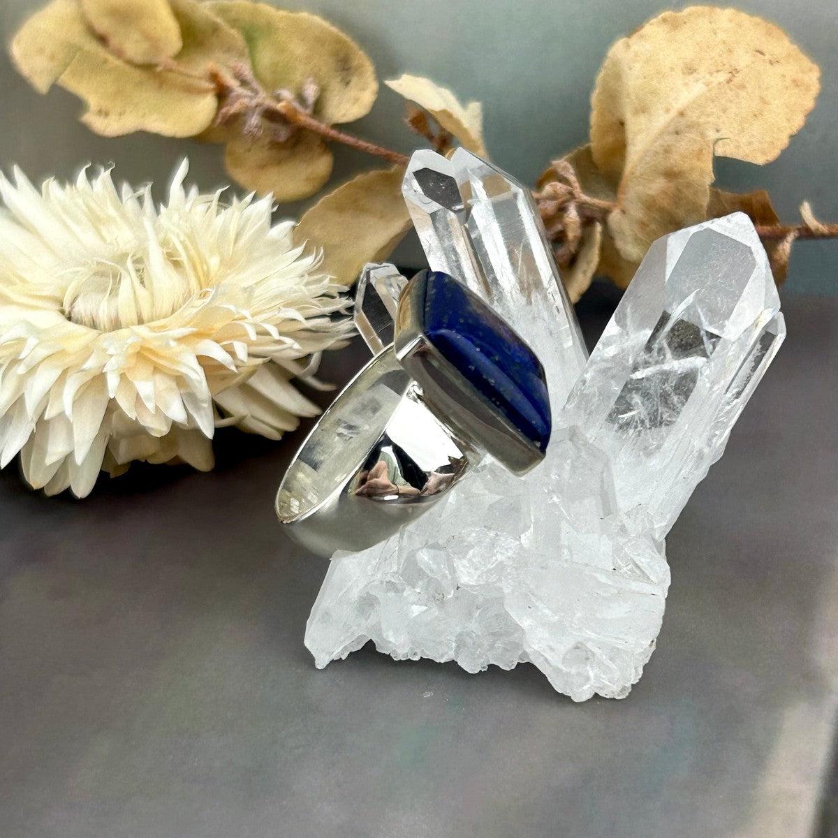 Lapis With Pyrite Ring