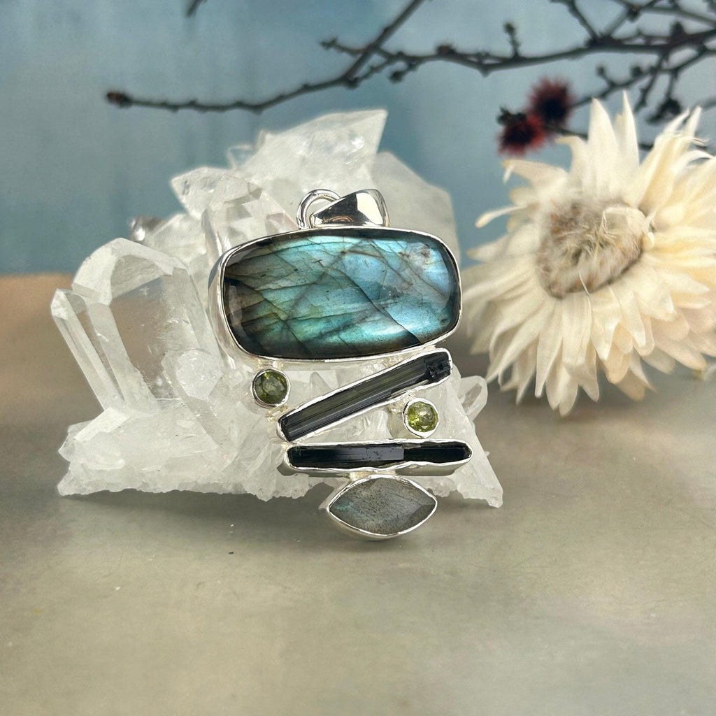 Raw And Polished Crystal Pendant