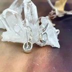 Aquamarine Oval Cut Drop Earrings