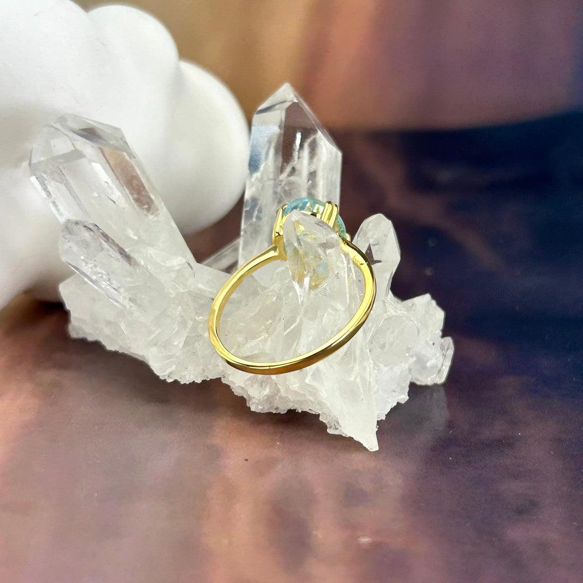 Elegant Blue Topaz Ring