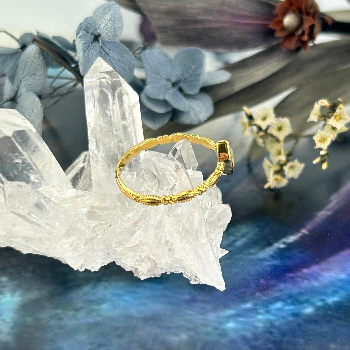 Blue Stone Gold Ring