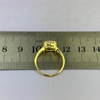 Yellow Gold Moonstone Ring