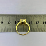 Yellow Gold Moonstone Ring