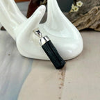 Black Crystal Silver Pendant
