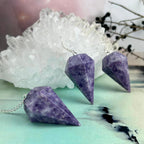 Lepidolite Crystal Pendulum