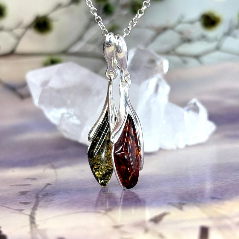 Assorted Baltic Amber Flower Bud Pendants